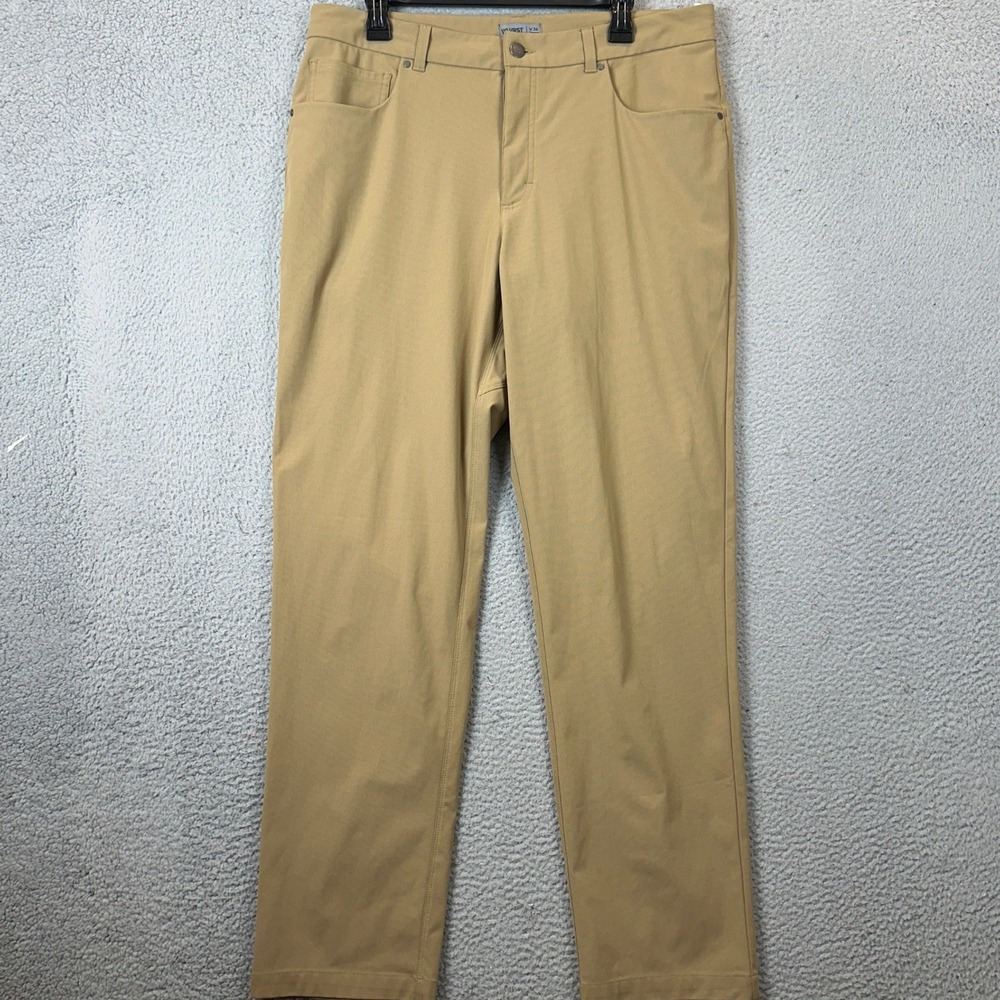 VRST Pants Mens 36X34 Athletic Five-Pocket Tan Chino Performance Stretch EUC